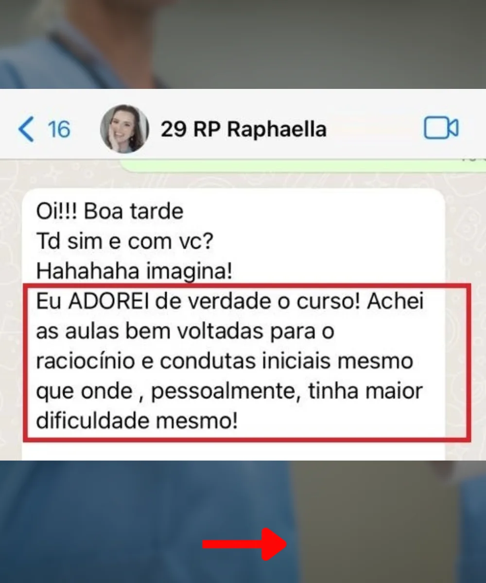 Depoimento de aluna elogiando as aulas voltadas para raciocínio e condutas