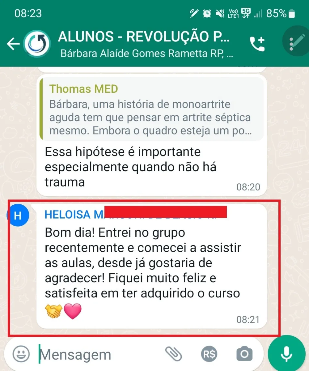 Depoimento de aluno da Revolução Primária