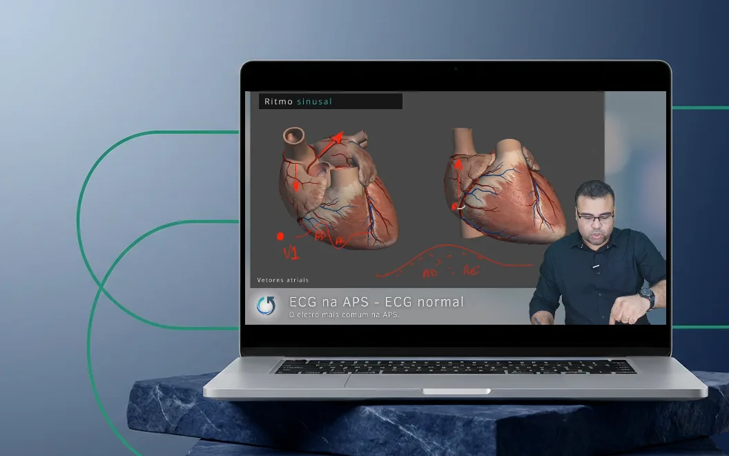 Notebook exibindo a aula de ECG normal do curso ECG na APS